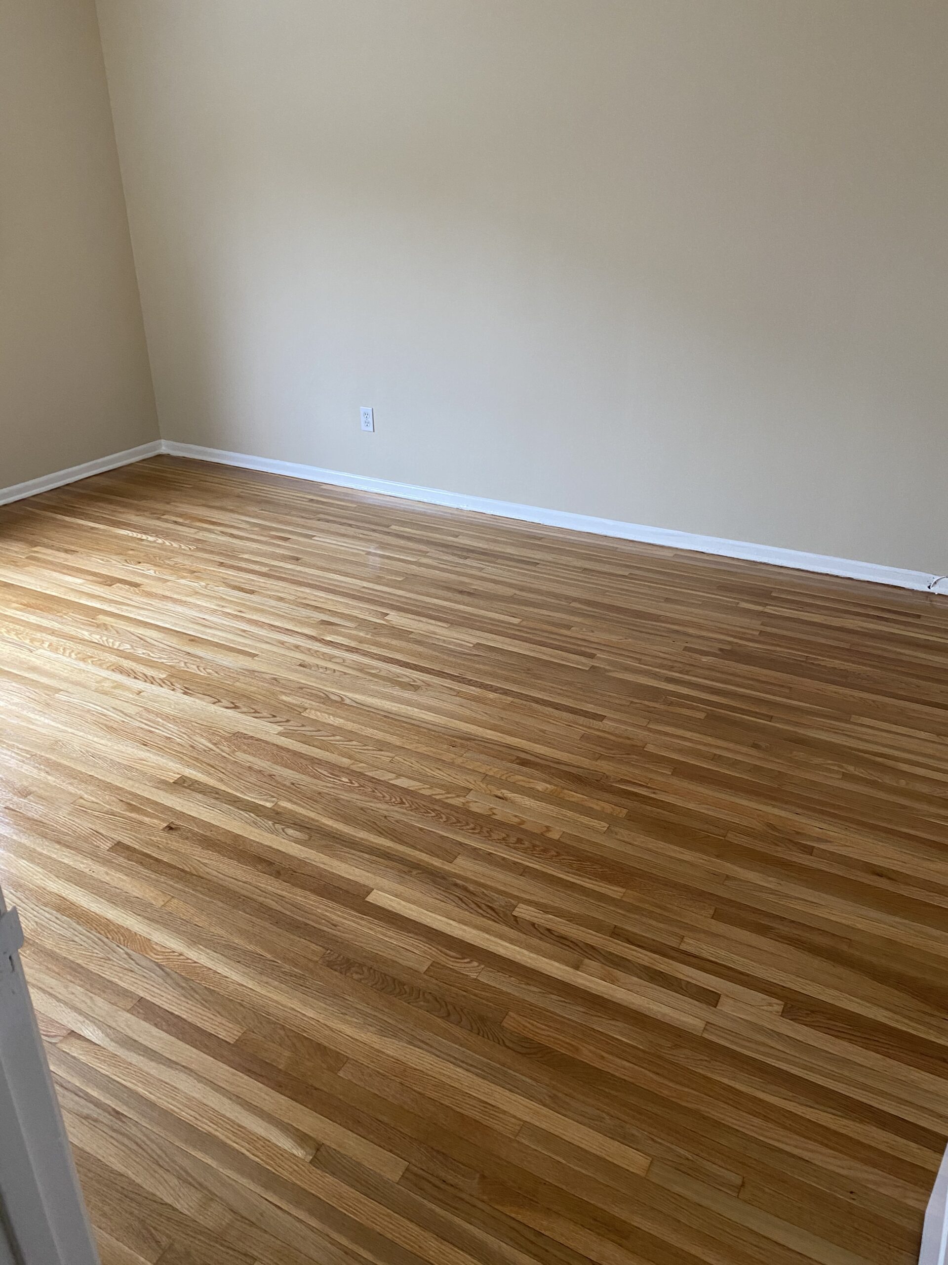 Hardwood Floor Sanding and Refinish, Natural Color.