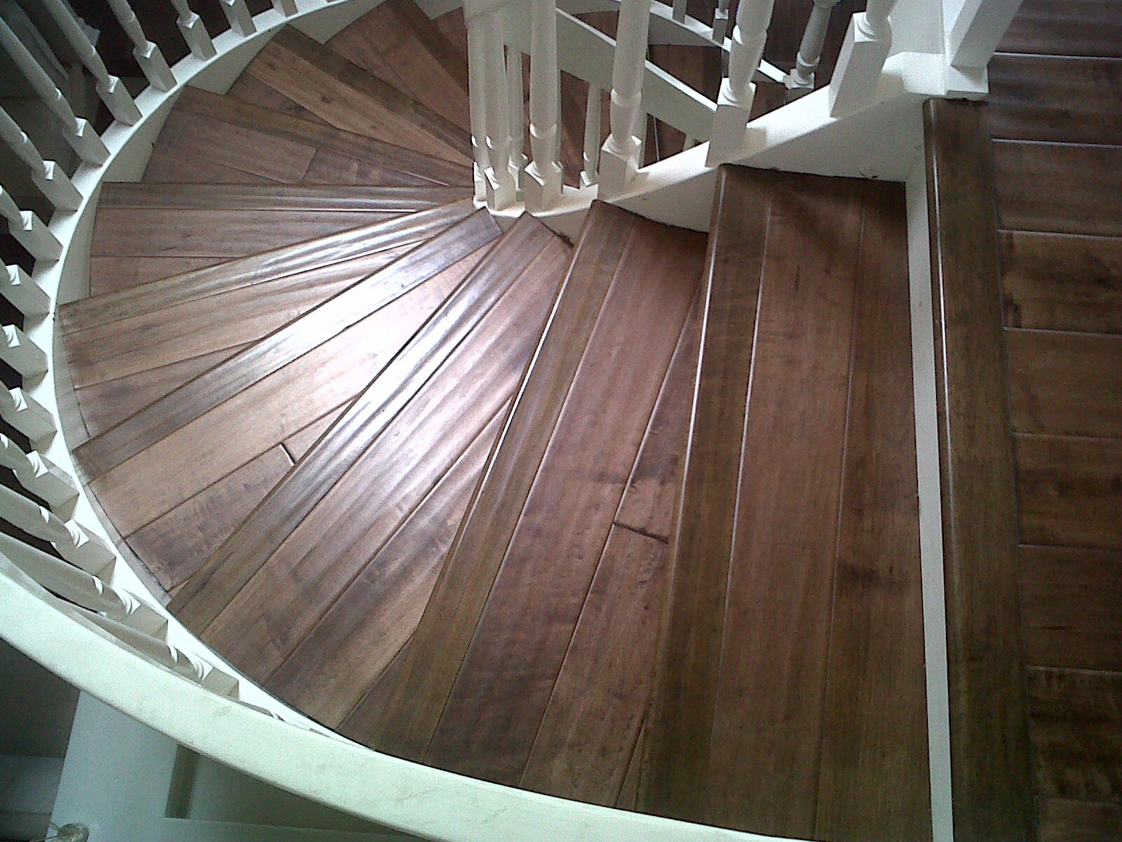 Engineered Hardwood Floor Stair Installation.