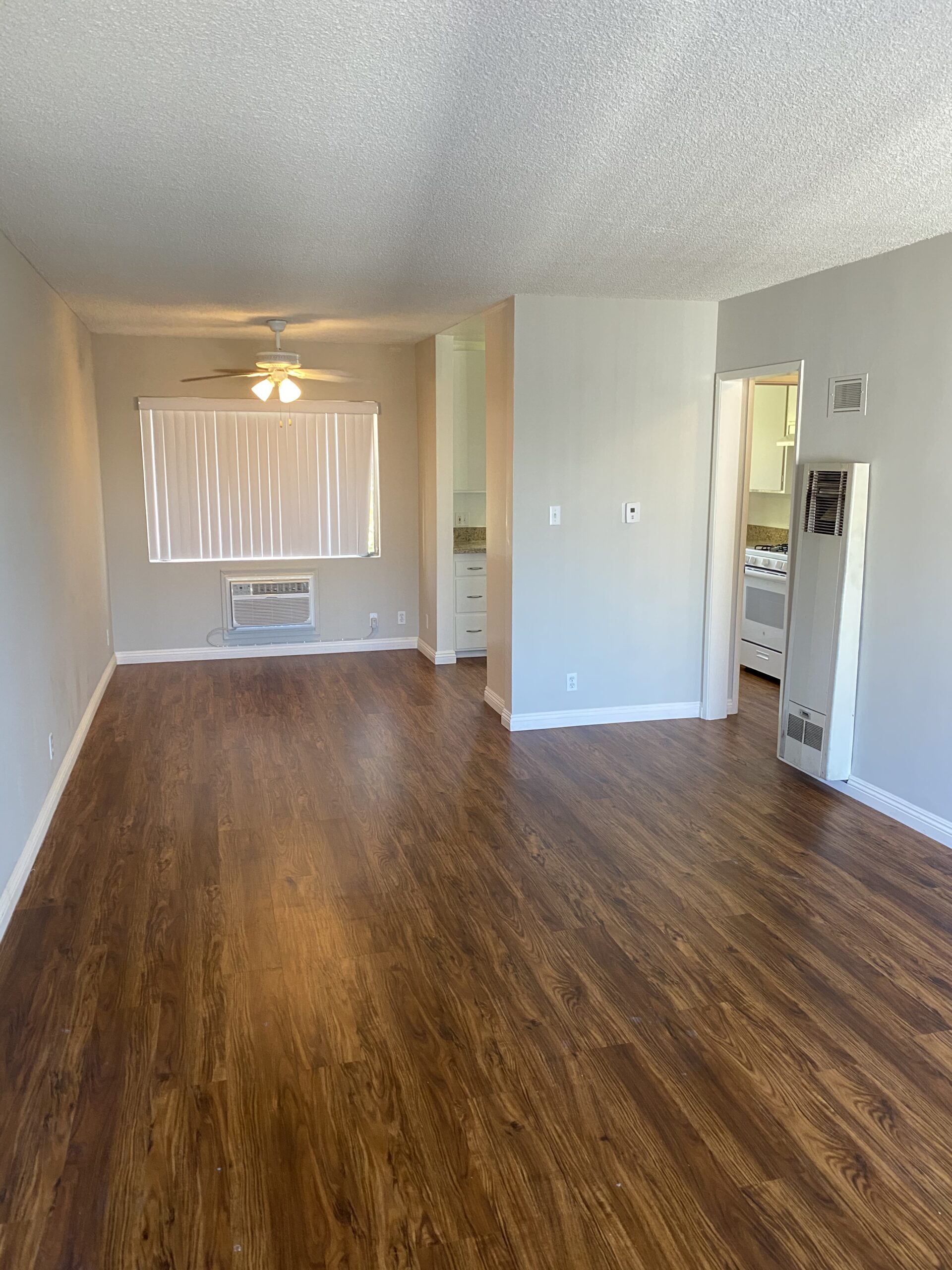 Luxurious Vinyl Plank Floor Installation throughout apartment by Leo's Flooring.