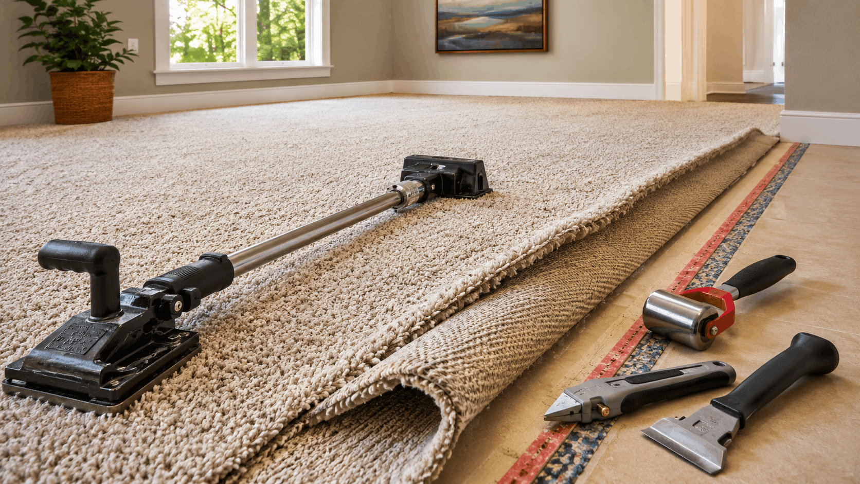 Carpet Repair and Stretching Feature
