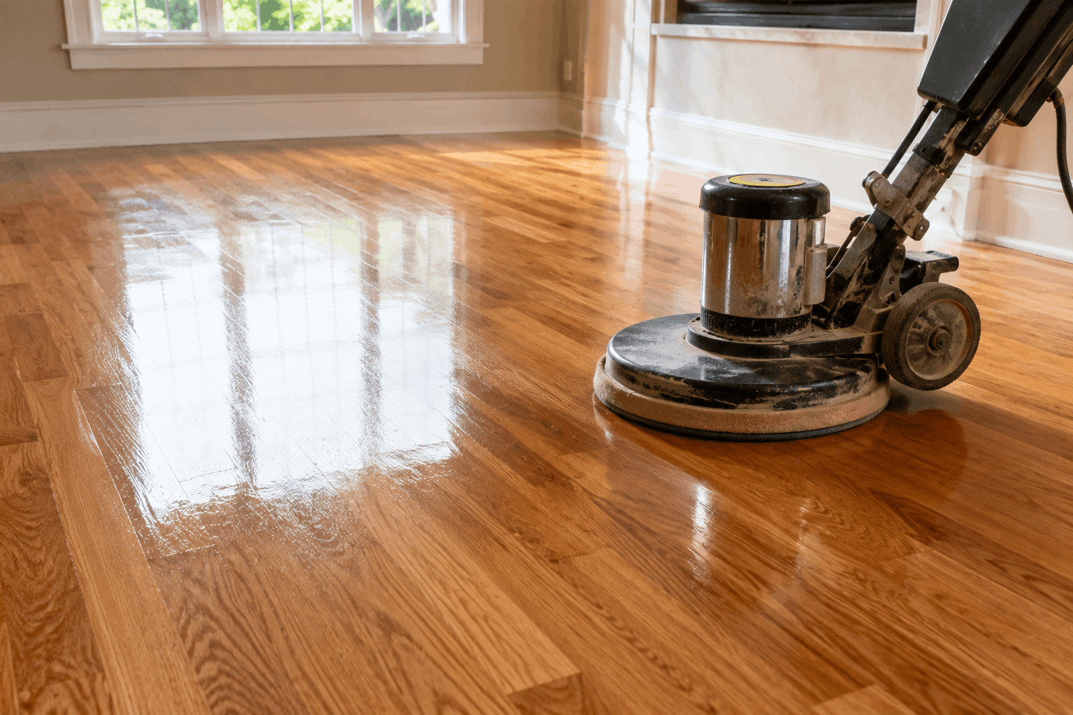 Hardwood Floor Buffing And Polishing Feature