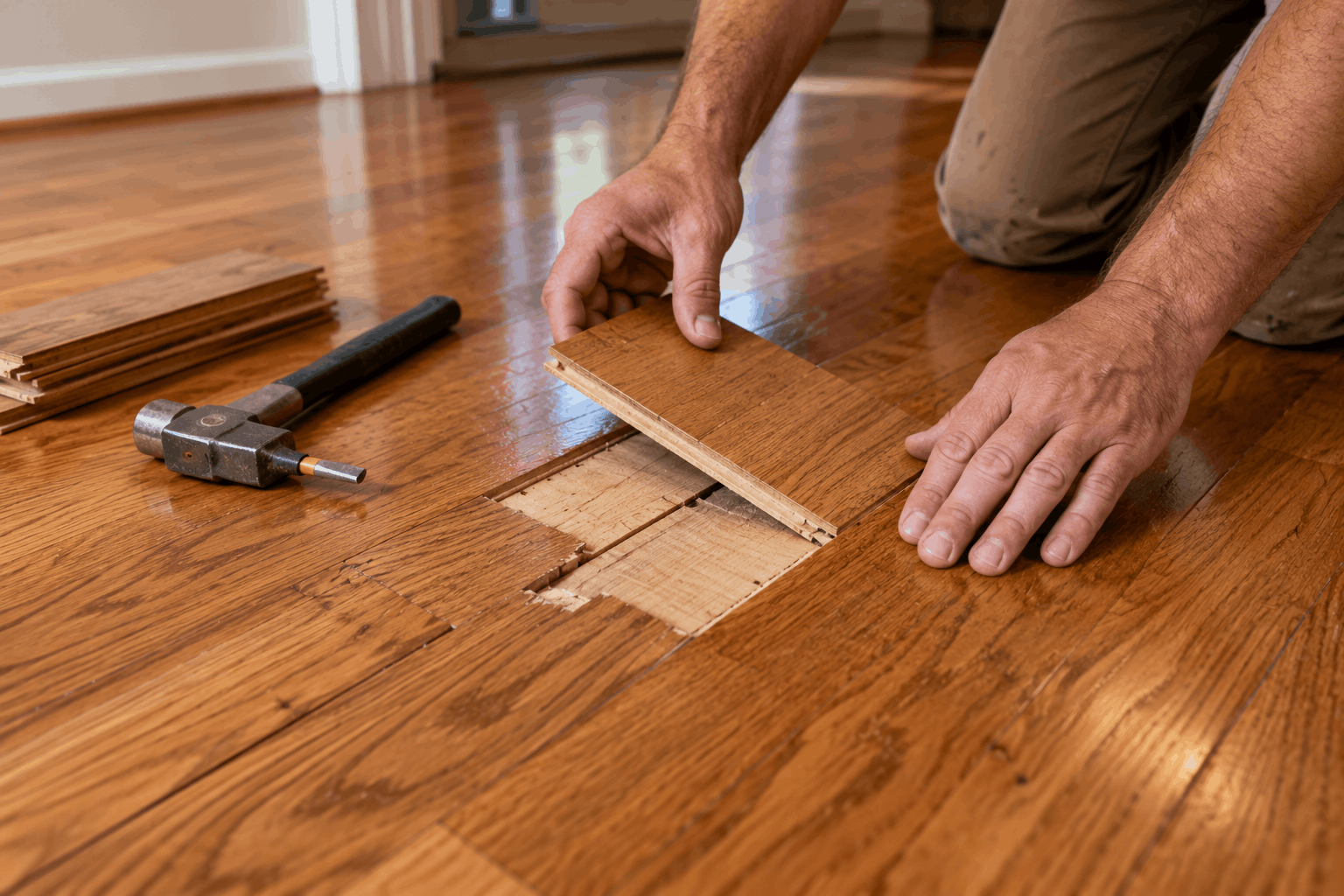 Hardwood Floor Repair Feature